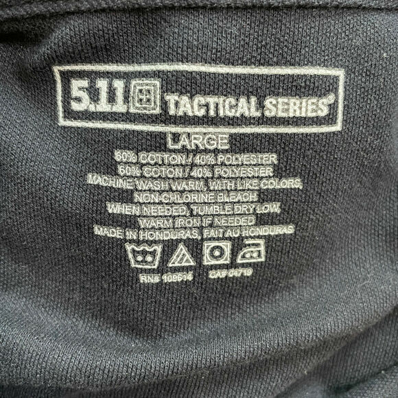5.11 Tactical Series Men's Shooting Shirt Short Sleeve Golf Polo Shirt Black Lg - Picture 6 of 10